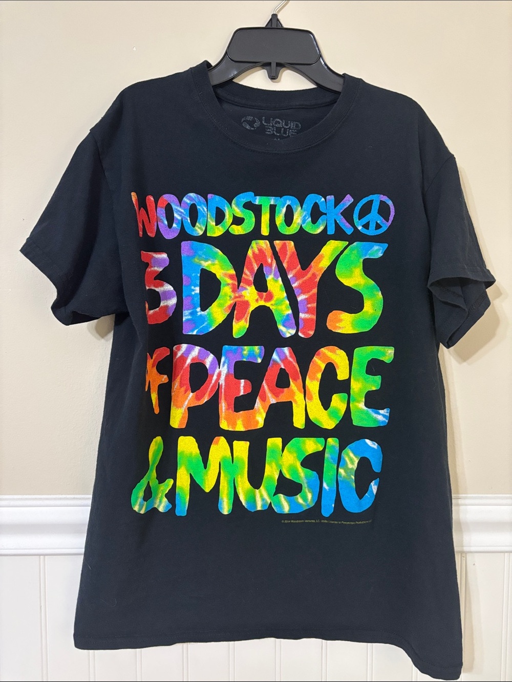 Woodstock 3 Days of Peace & Music T-Shirt, Size: Medium